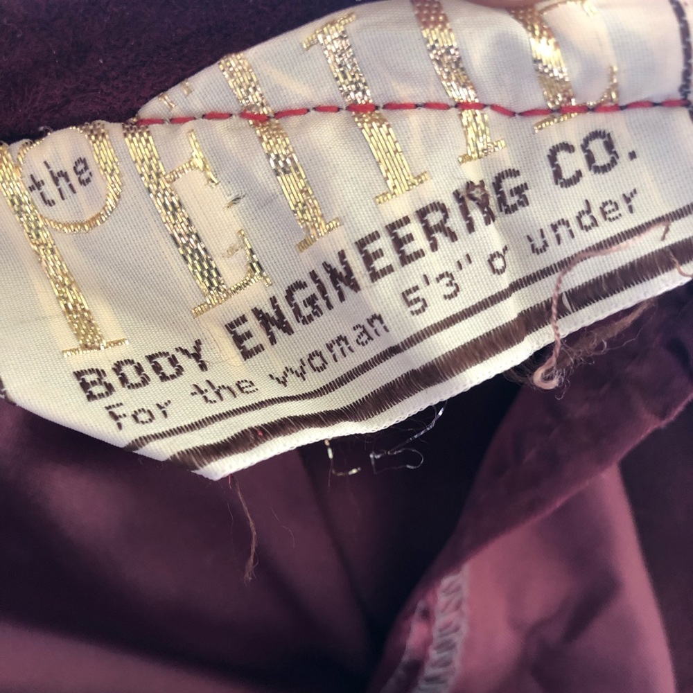 Vintage Genuine Leather Deep Red High Waisted Pencil Skirt 0 - Picture 6 of 16